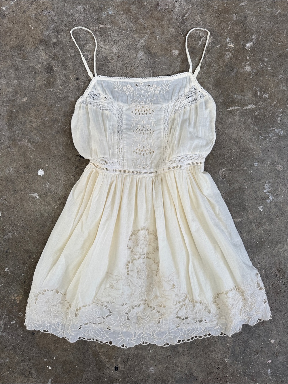 Cream Bohemian Lace Sundress